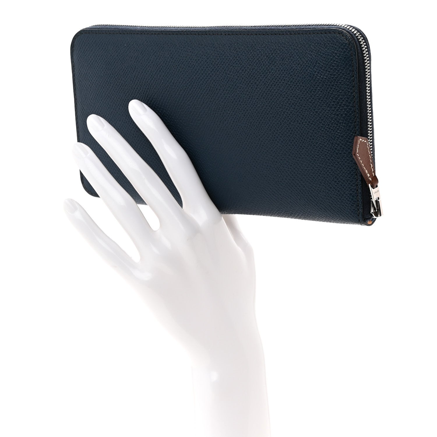Hermes Epsom Silk'In Wallet Deep Bleu 2 of 7