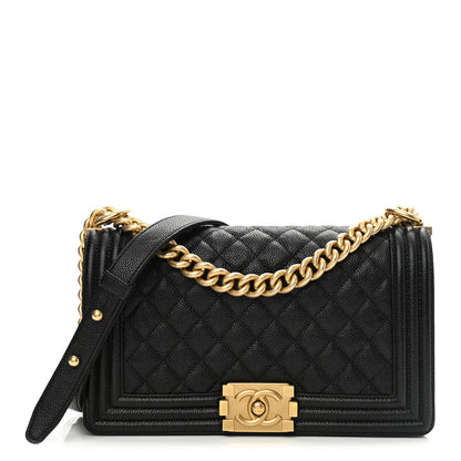 Chanel Caviar Quilted Medium Boy Flap Black 1 of 11
