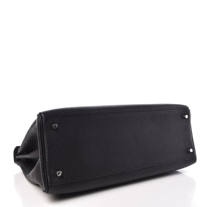 Hermes Fjord Horseshoe Kelly Retourne 40 Black Rouge H 6 of 33