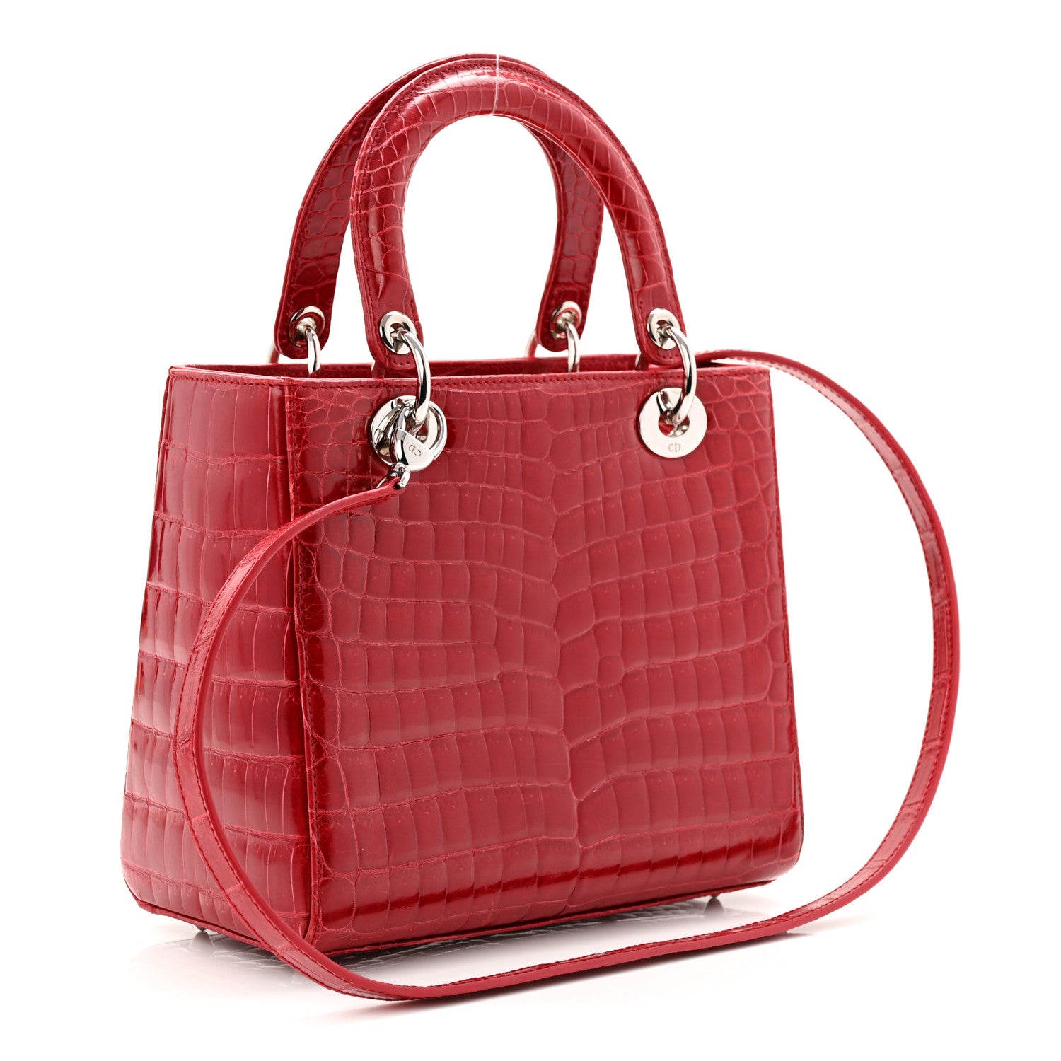 Christian Dior Alligator Medium Lady Dior Red 3 of 10