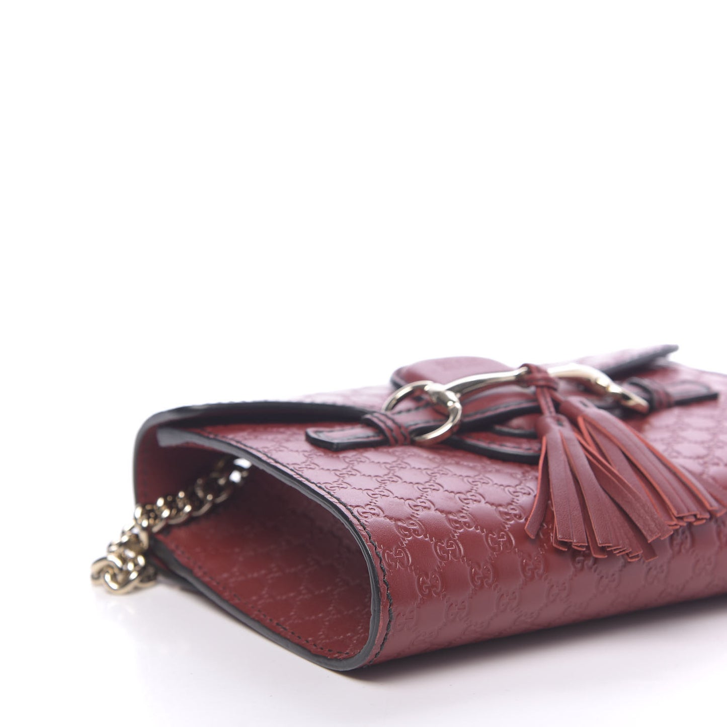 Soft Microguccissima Mini Emily Chain Shoulder Bag Rosso