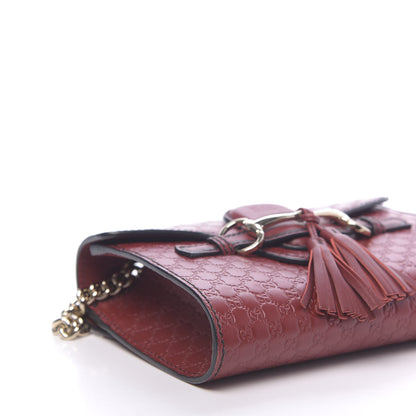 Gucci Soft Microguccissima Mini Emily Chain Shoulder Bag Rosso 8 of 10