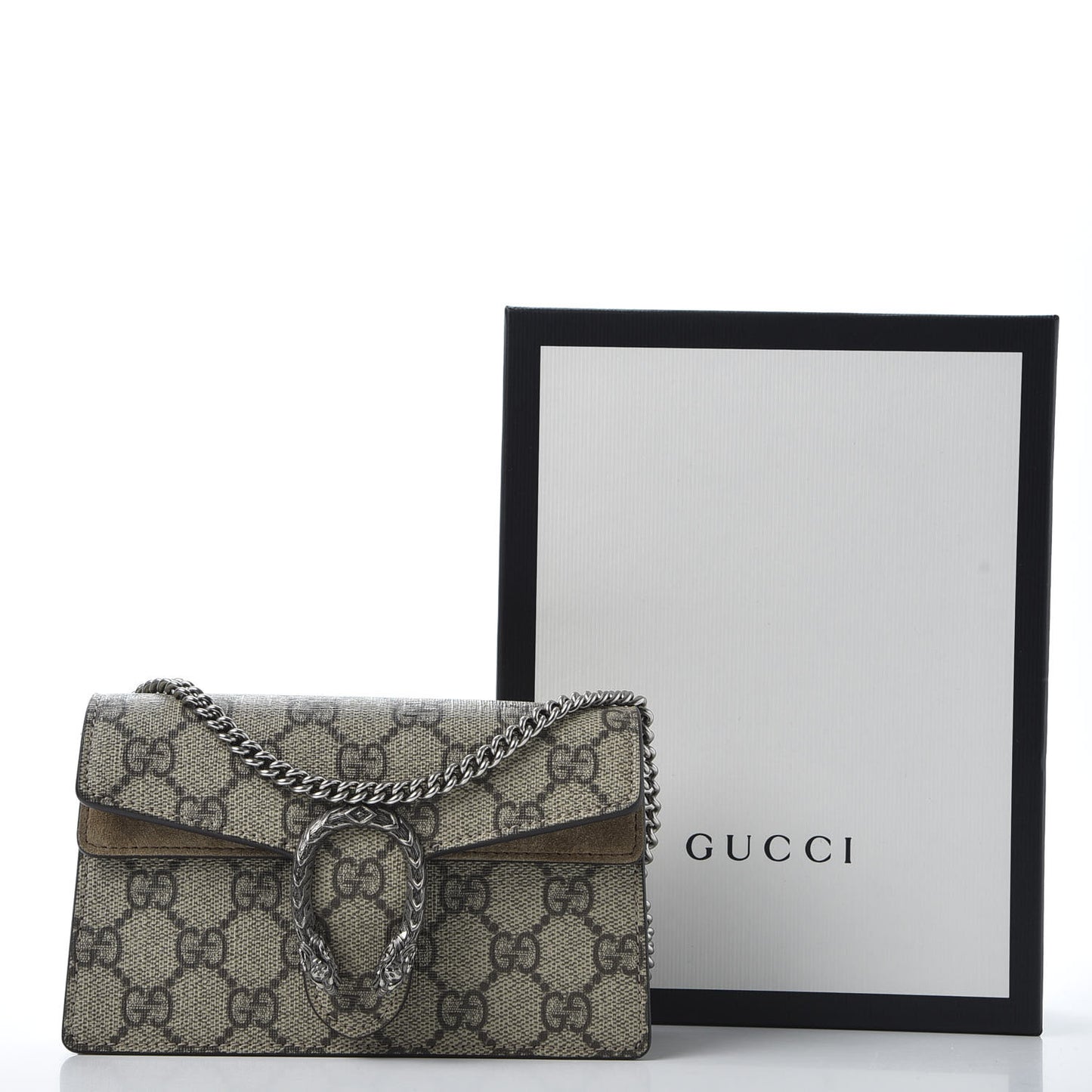 GG Supreme Monogram Super Mini Dionysus Shoulder Bag Taupe