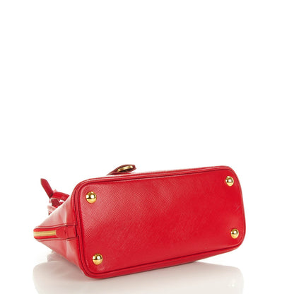 Prada Saffiano Vernice Mini Promenade Tote Rosso 4 of 12