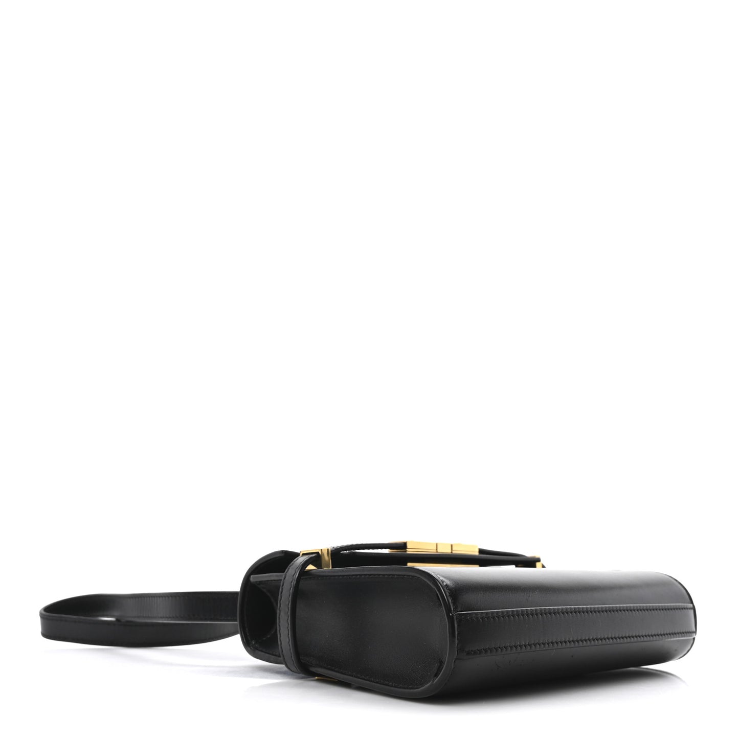Smooth Calfskin Mini Manhattan Shoulder Bag Black
