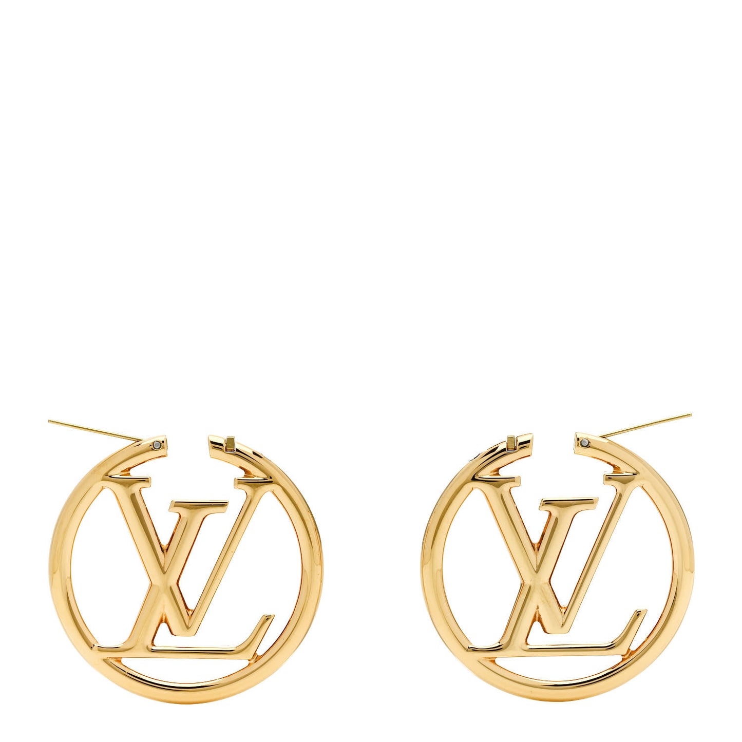 Metal Louise Hoop Earrings Gold