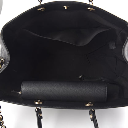 Chanel Bullskin Stitched Medium Shopping Bag Black 6 of 11