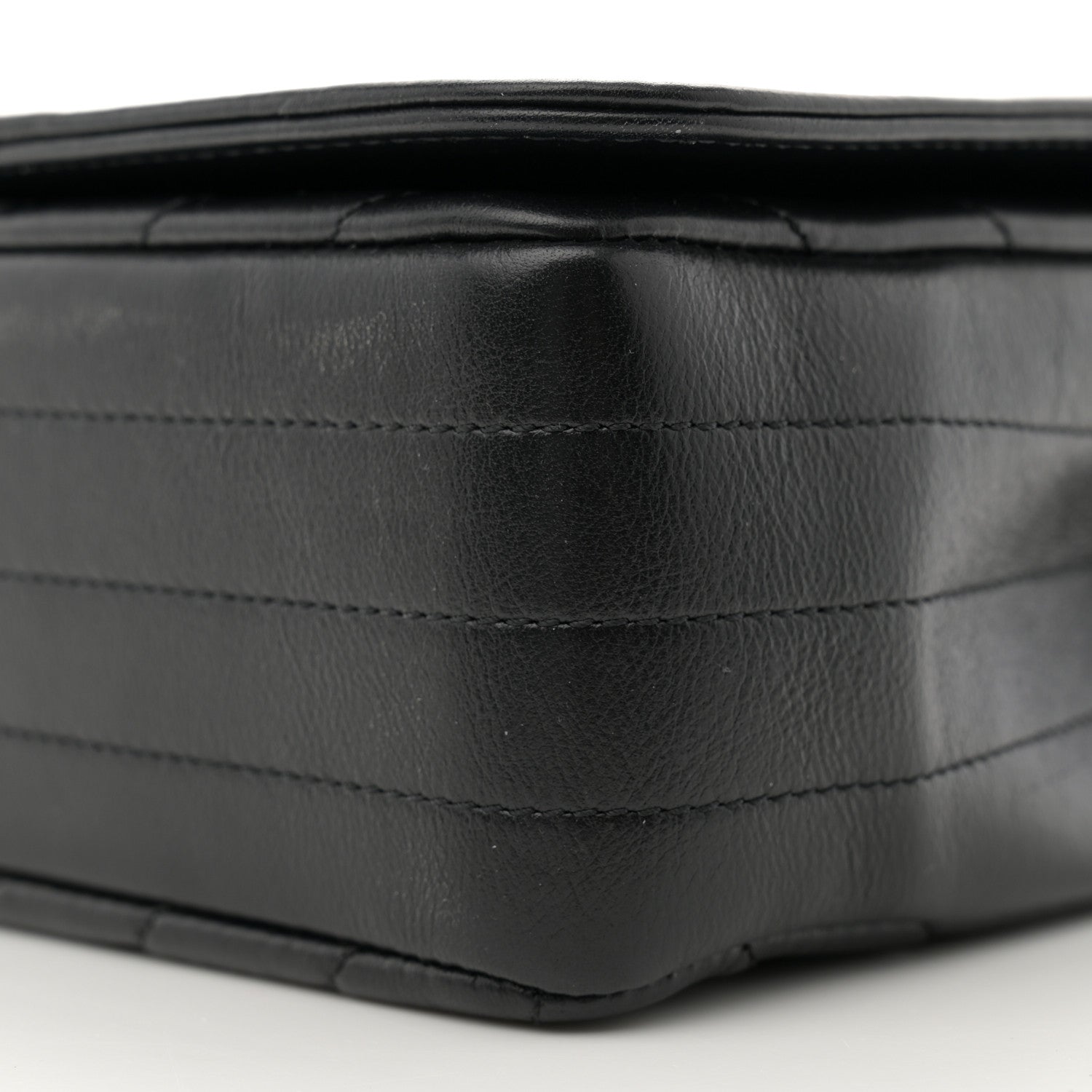 Chanel Calfskin Chevron Quilted Large Statement Flap Black 10 of 10