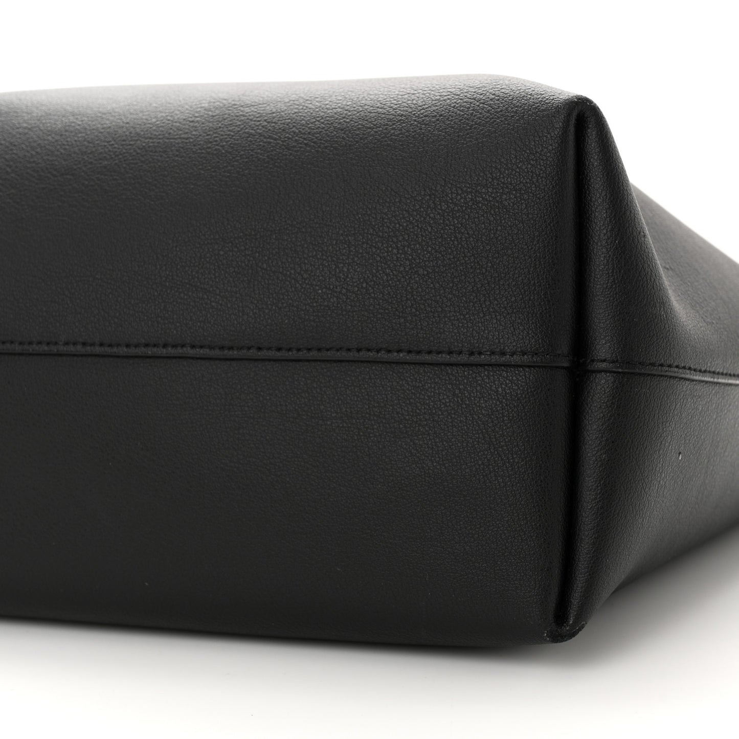 Calfskin East West Shopping Tote Black
