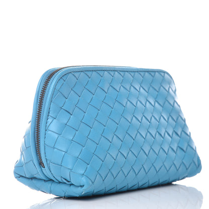 Bottega Veneta Nappa Intrecciato Cosmetic Case Turquoise 3 of 10