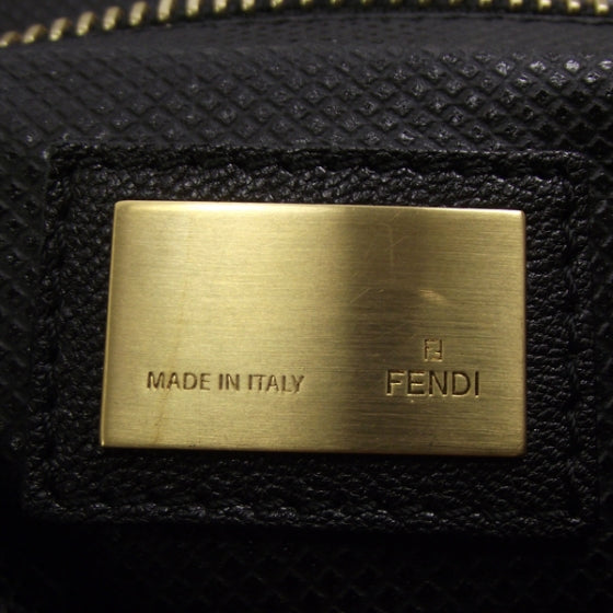 Fendi Goatskin Large Peekaboo Iconic Satchel Black 8 of 12
