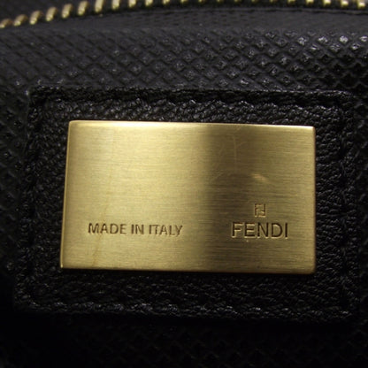 Fendi Goatskin Large Peekaboo Iconic Satchel Black 8 of 12