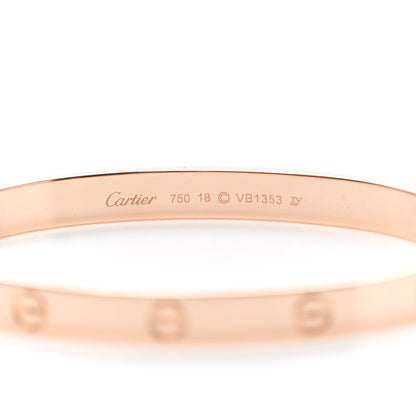 Cartier 18K Pink Gold LOVE Bracelet 18 5 of 7