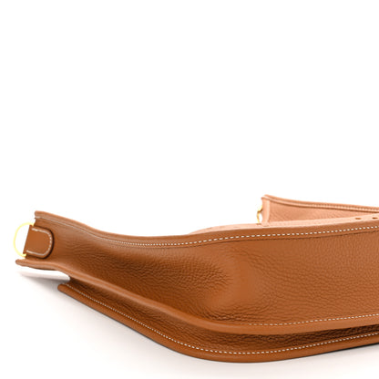 Hermes Taurillon Clemence Evelyne III PM Gold 9 of 11