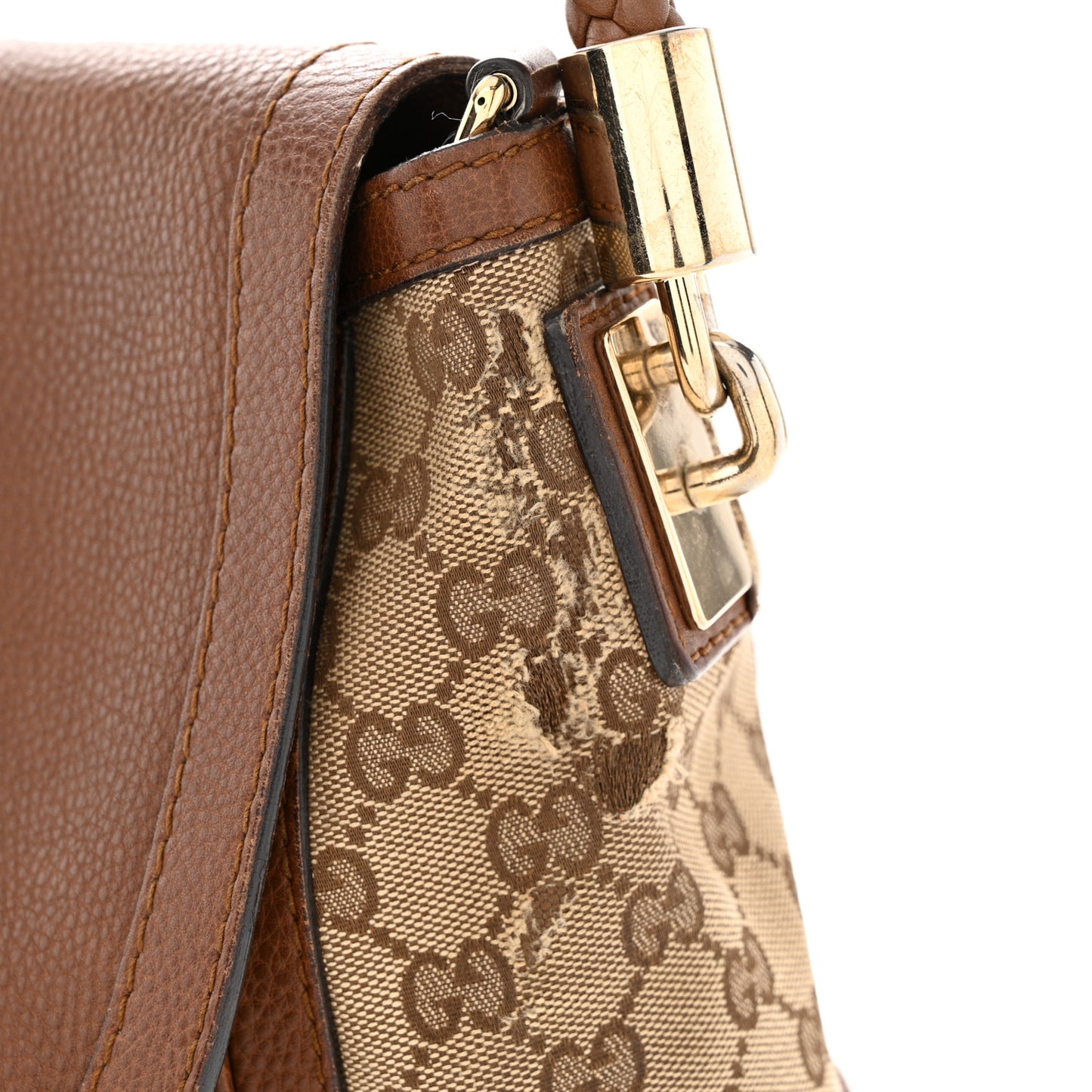 Monogram Calfskin Medium Bella Flap Bag Brown