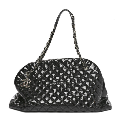 Chanel Patent Quilted Large Just Mademoiselle Bowling Bag Black 1 of 11
