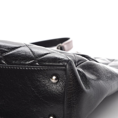 Chanel Glazed Calfskin Quilted Small Duo Color Tote Black 11 of 15