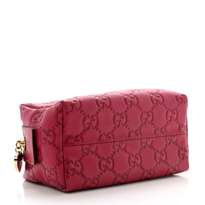 Gucci Metallic Guccissima Small Cosmetic Case Red 4 of 8