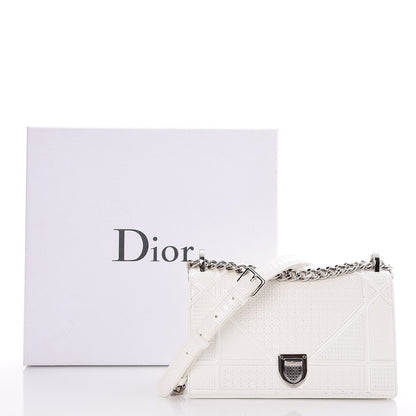 Christian Dior Patent Micro-Cannage Small Diorama Flap Bag White 11 of 11