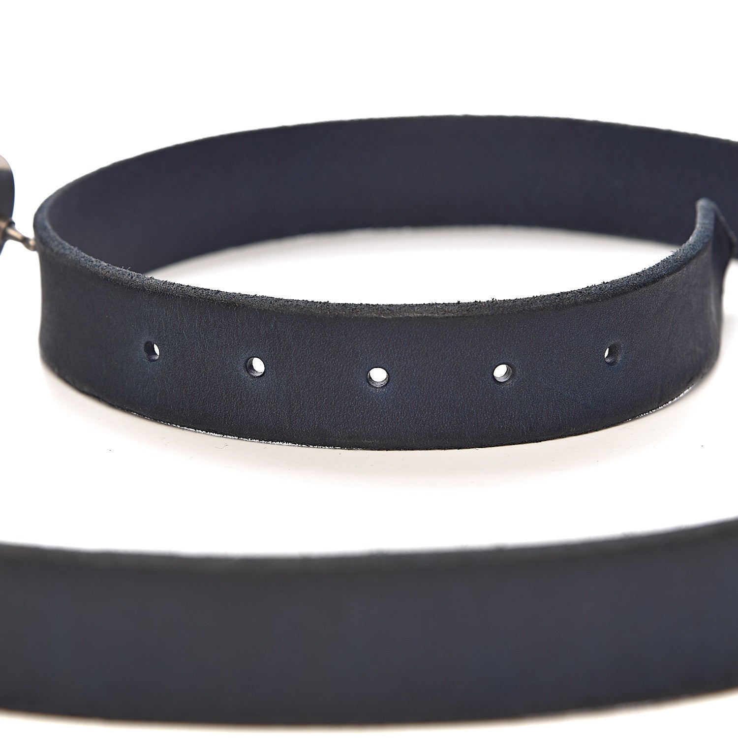 Gucci Cuoio Toscano Nickel Double G 30mm Belt 100 40 Blue 6 of 8