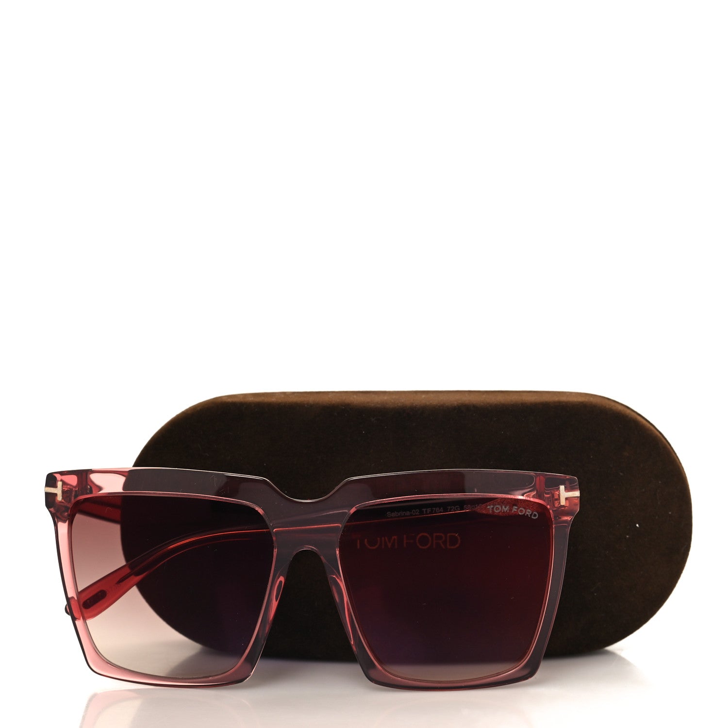 Tom Ford Acetate Polarized Sabrina Cat Eye Sunglasses TF764 Pink 8 of 8