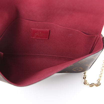 Louis Vuitton Monogram Pochette Felicie Chain Wallet Fuchsia 5 of 8