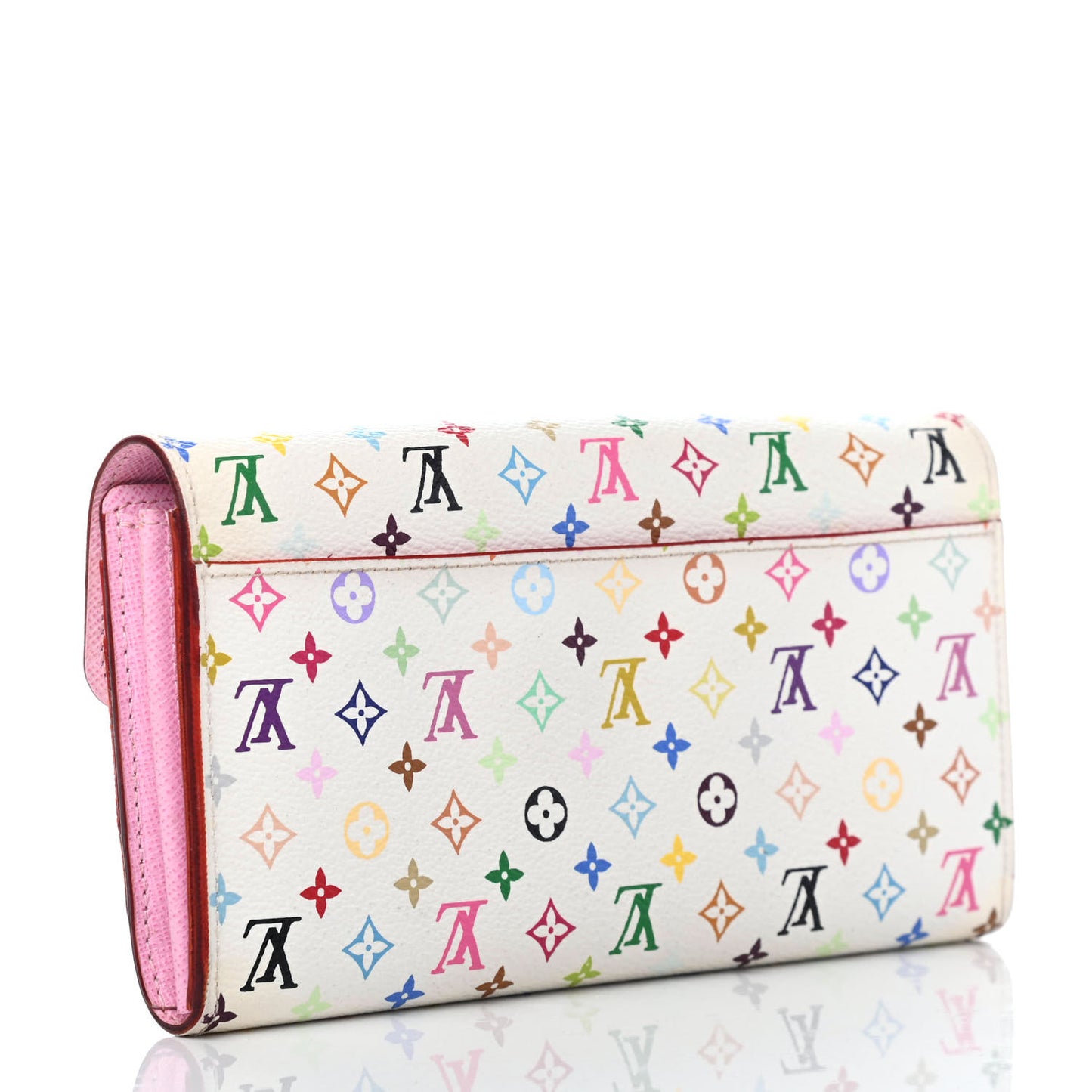 Monogram Multicolor Sarah Wallet NM White Litchi