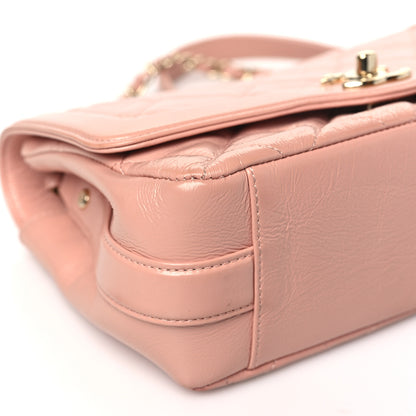 Chanel Crumpled Glazed Lambskin Quilted Small Flap Pink 9 of 11