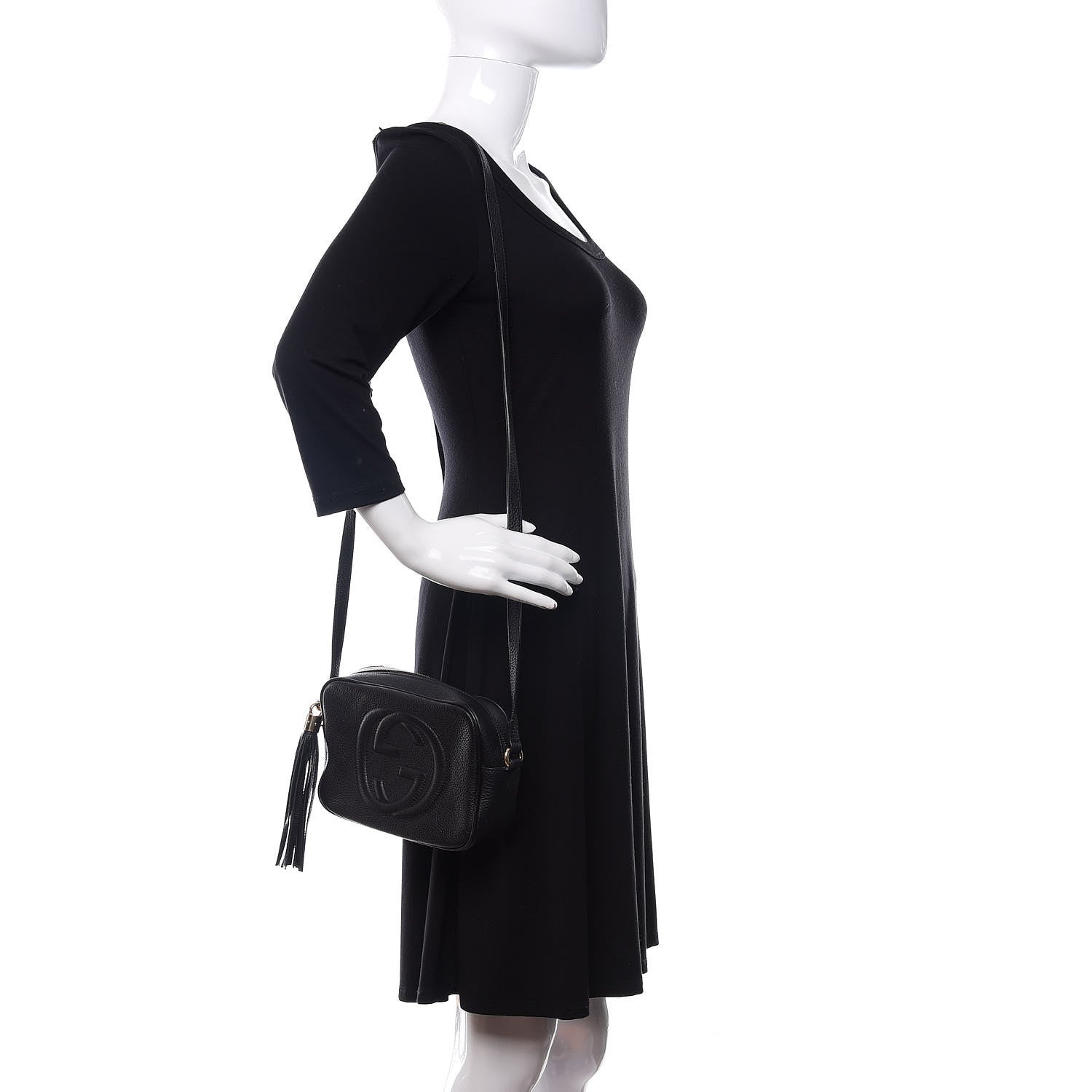 Gucci Pebbled Calfskin Small Soho Disco Bag Black 2 of 16