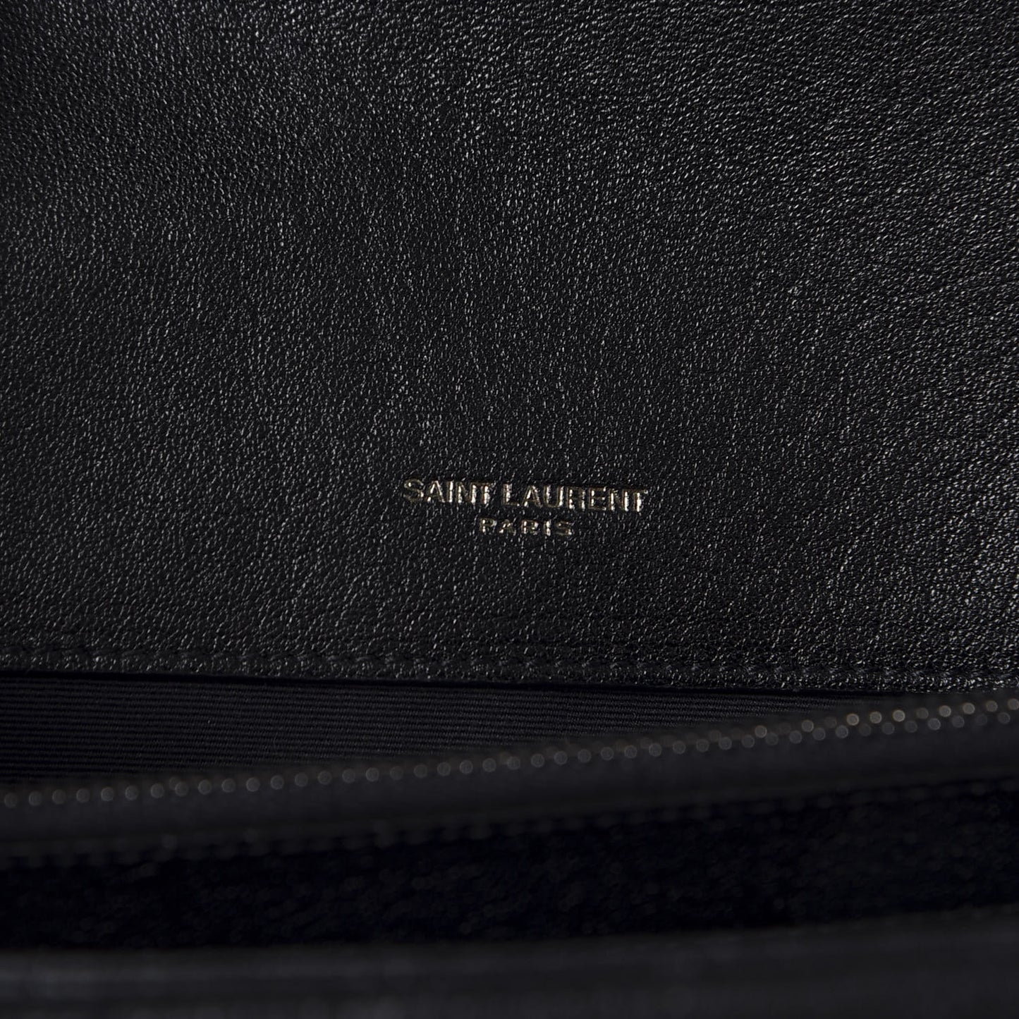 Sheepskin Matelasse Chevron Monogram Large College Satchel Black