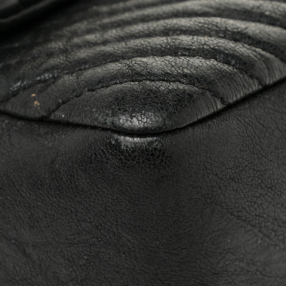 Chanel Calfskin Chevron Quilted Small Surpique Flap Black 12 of 21