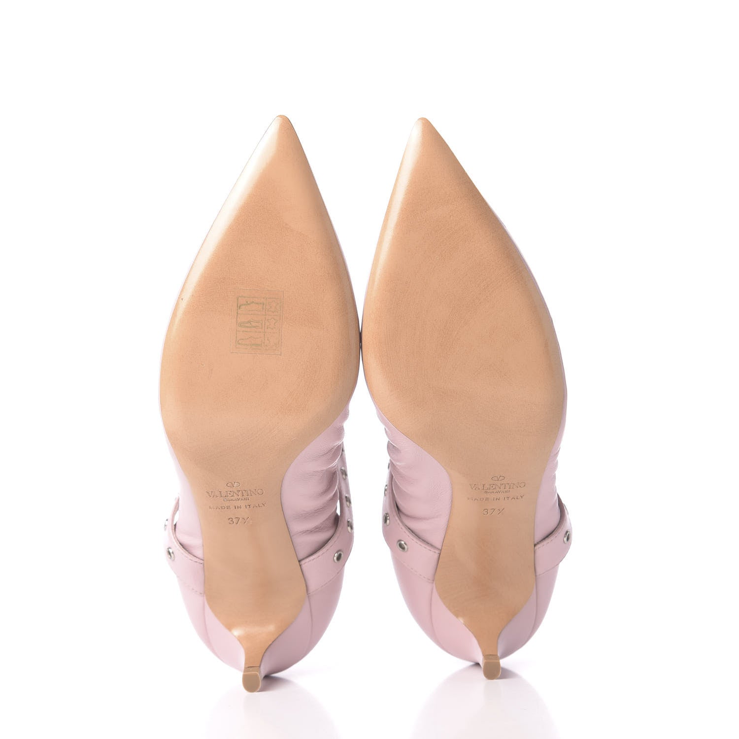 Valentino Garavani Nappa Love Latch Cross Strap 45mm Pumps 37.5 Cipria 6 of 12