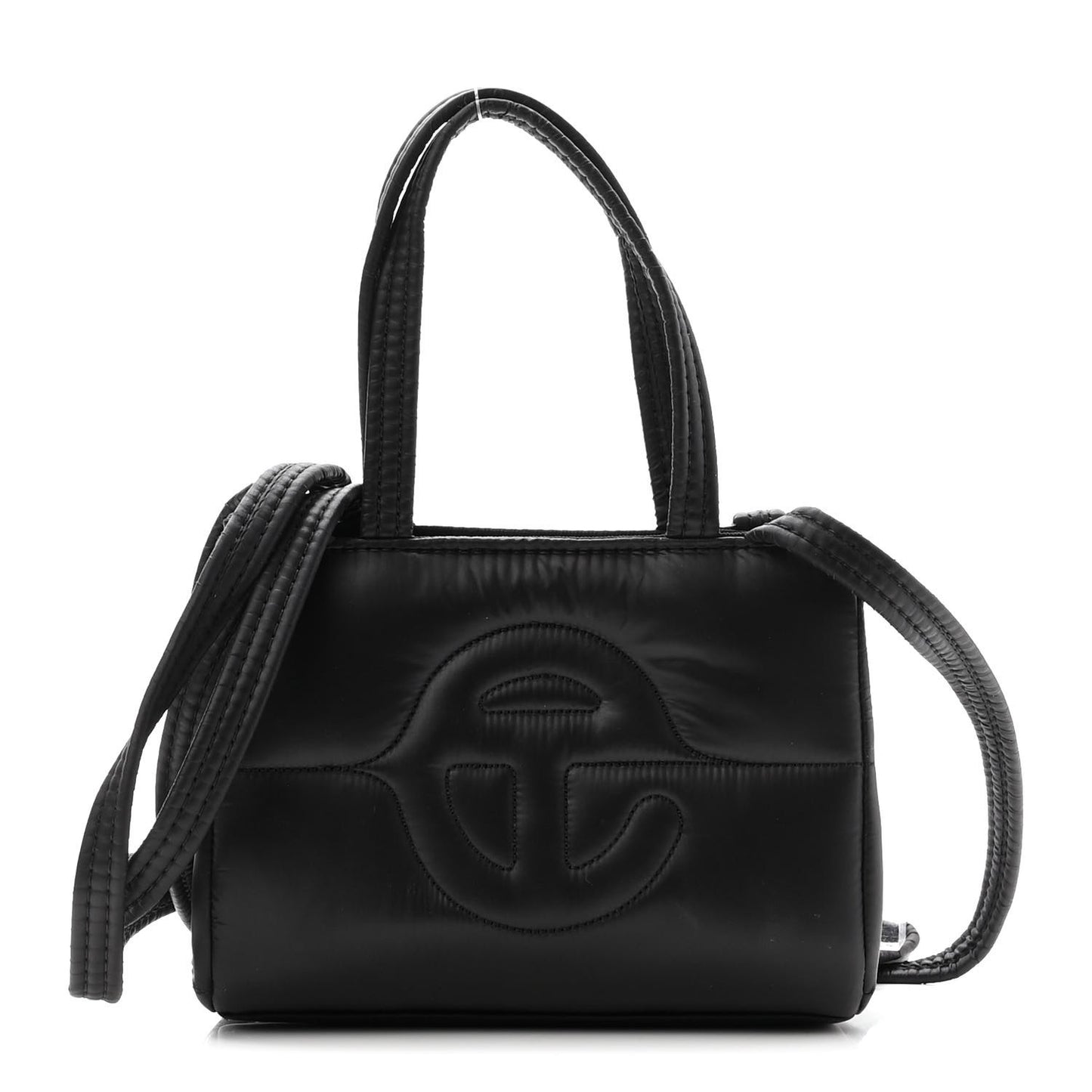 Nylon Small Puff Shopping Bag Black
