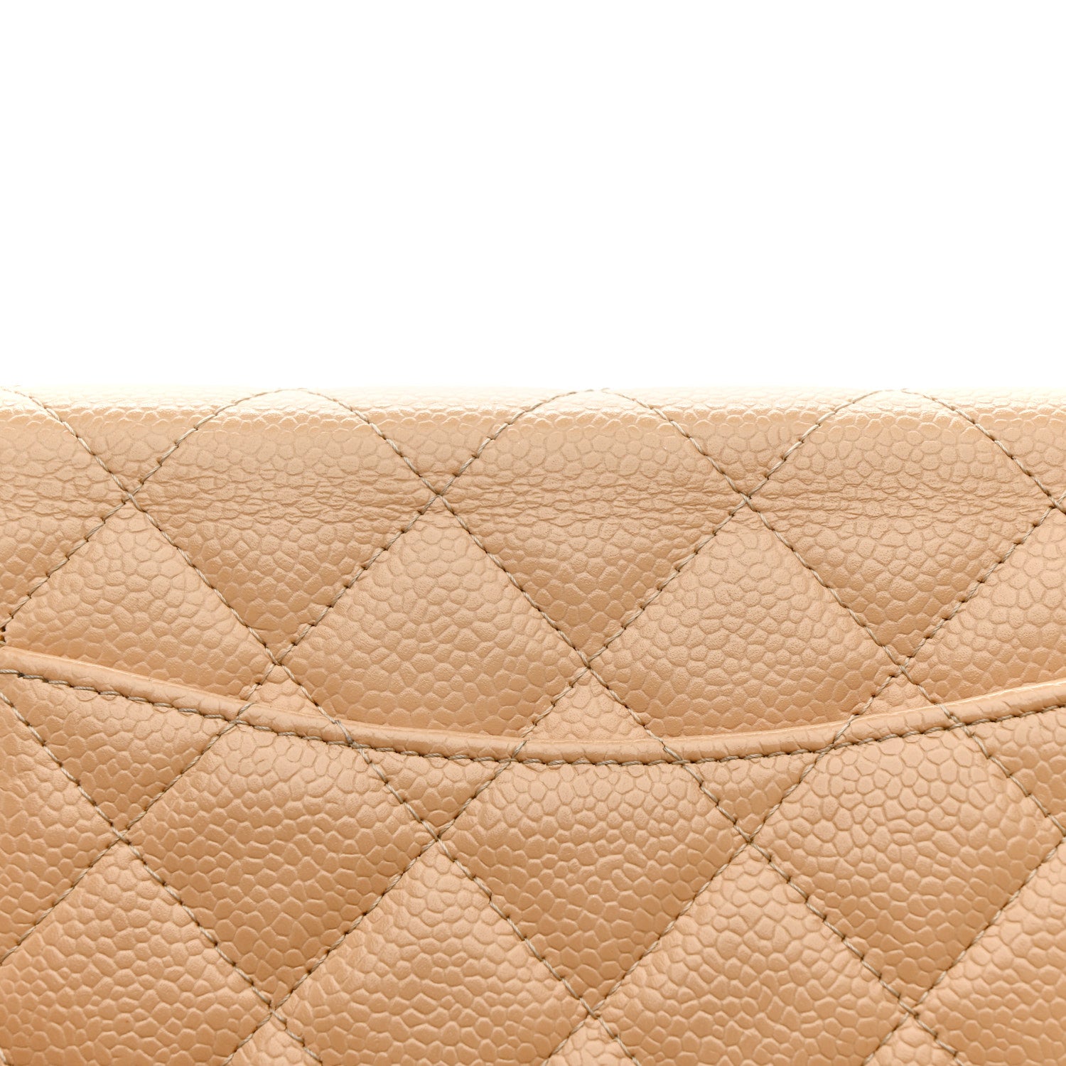 Chanel Caviar Quilted Wallet On Chain WOC Beige 14 of 15