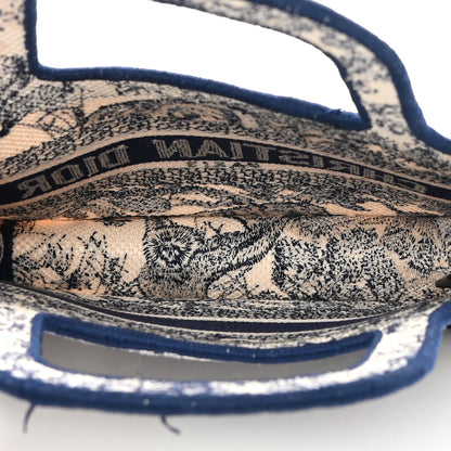Christian Dior Canvas Embroidered Mini Toile De Jouy Book Tote Blue 5 of 12