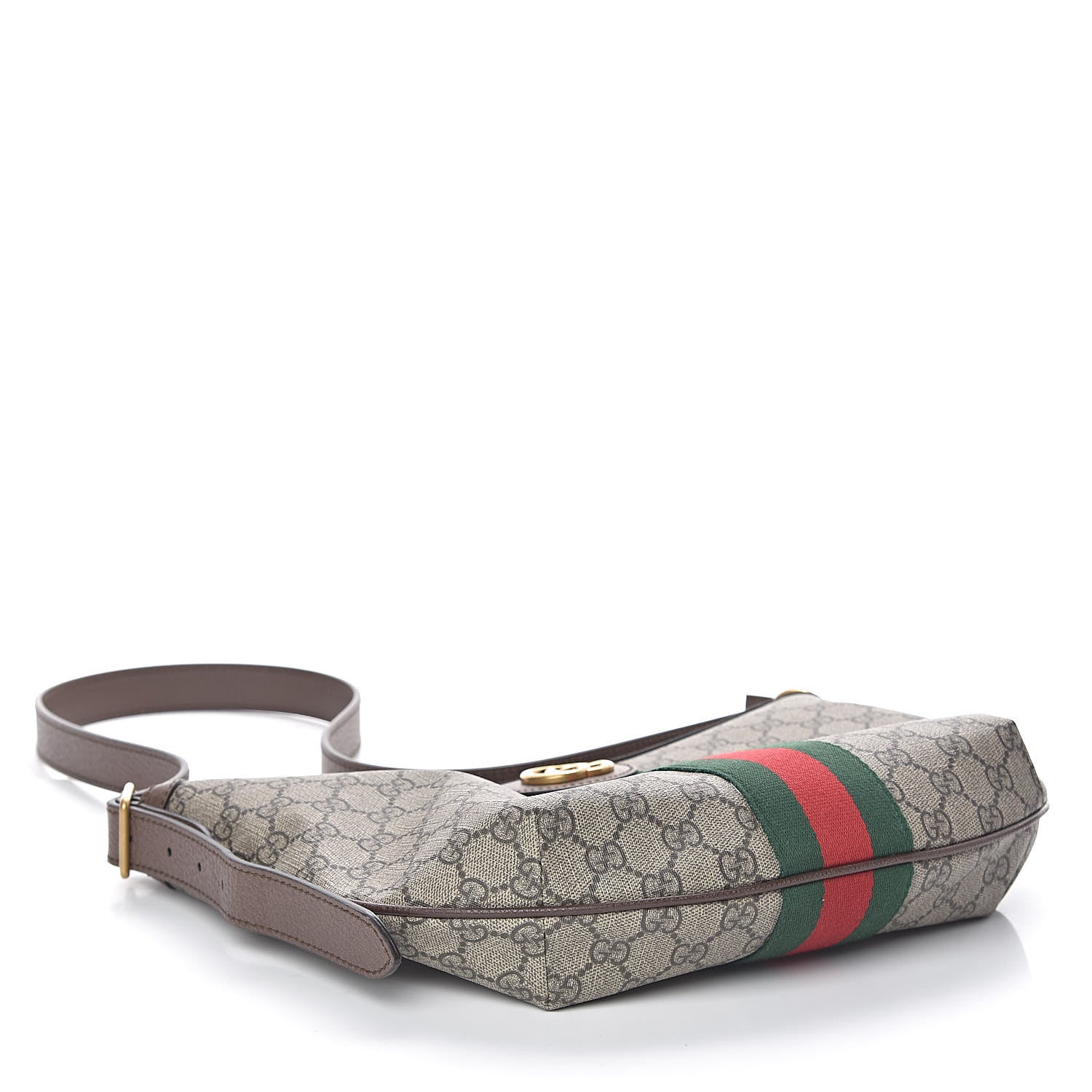 Gucci GG Supreme Monogram Web Small Ophidia Half Moon Hobo Brown 4 of 10