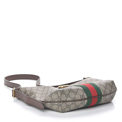Gucci GG Supreme Monogram Web Small Ophidia Half Moon Hobo Brown 4 of 10
