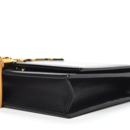 Saint Laurent Smooth Calfskin Classic Monogram Kate Tassel Chain Wallet Black 7 of 10