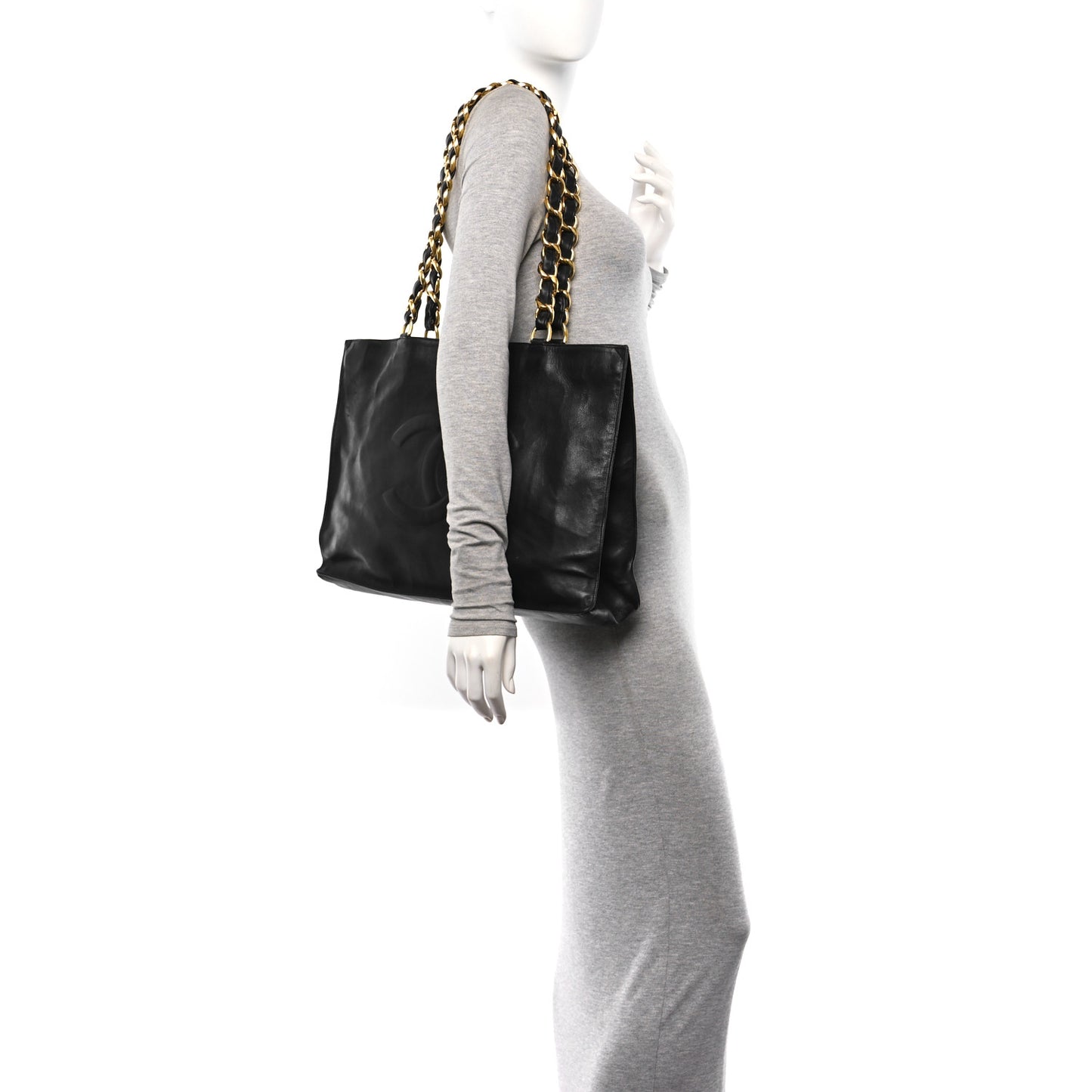 Lambskin CC Tote Black