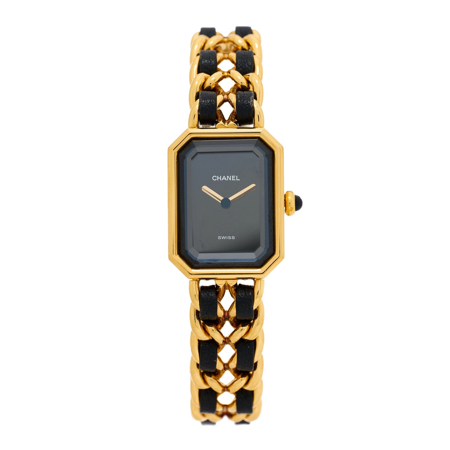 Chanel Stainless Steel Lambskin 20mm Chain Premiere Quartz Watch Gold M 1 of 5