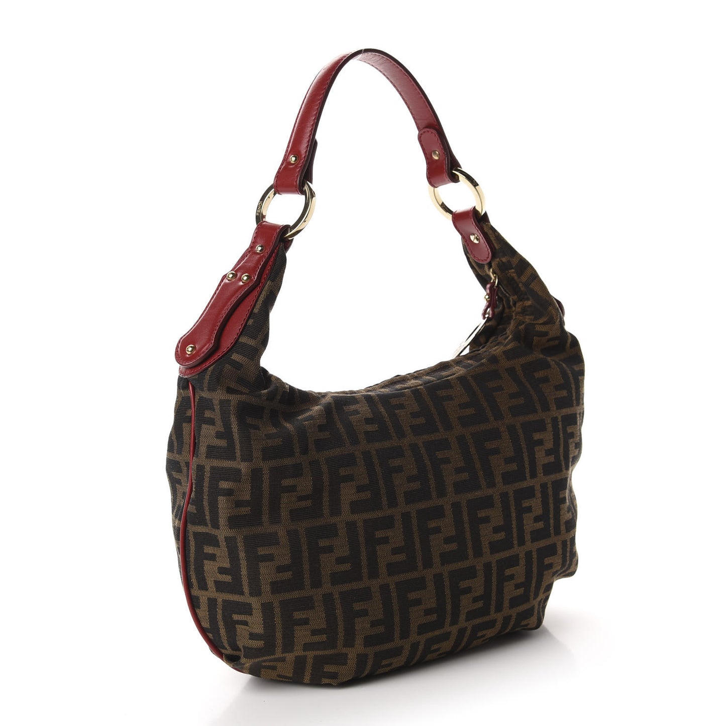 Zucca Cuoio Lucido Small Chef Hobo Tobacco Rosso Scuro