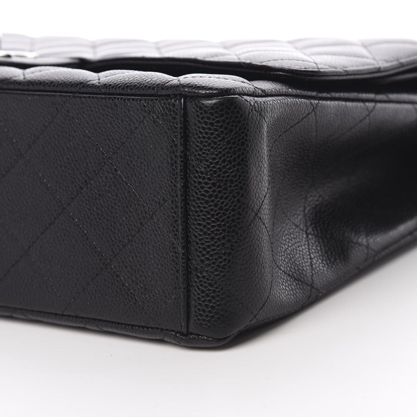 Caviar Quilted Maxi Double Flap Black