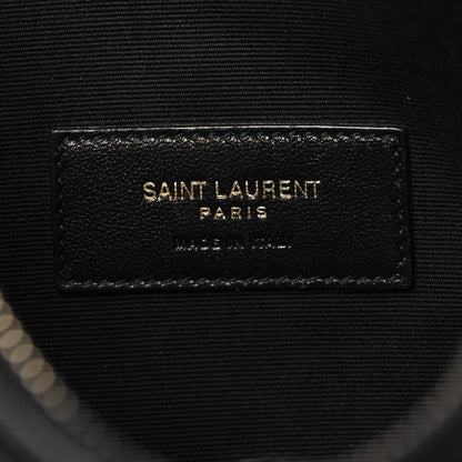 Saint Laurent Grain De Poudre Chevron Monogram Large Bill Pouch Black 6 of 13