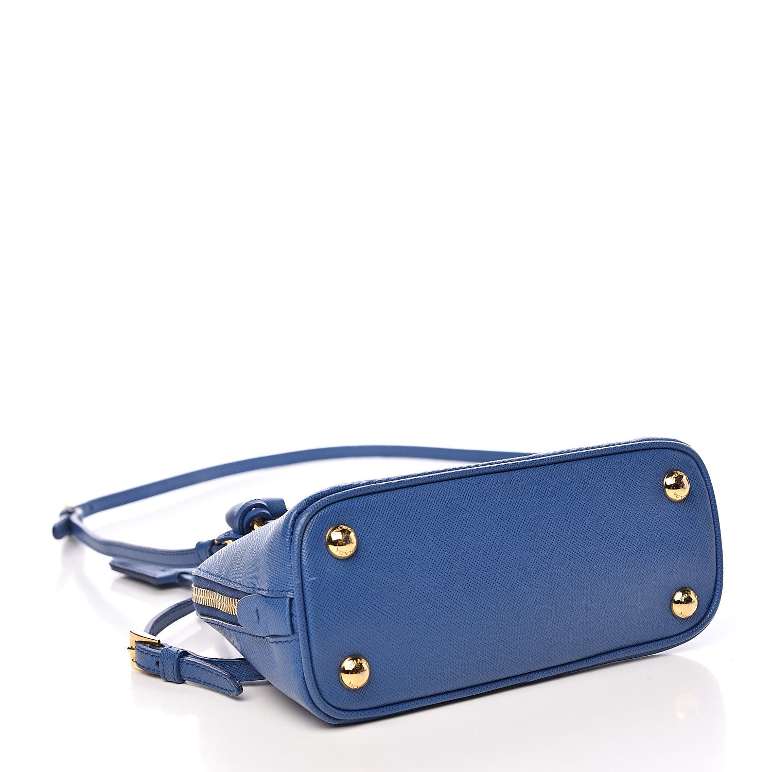 Prada Saffiano Lux Mini Promenade Tote Azzurro 4 of 10