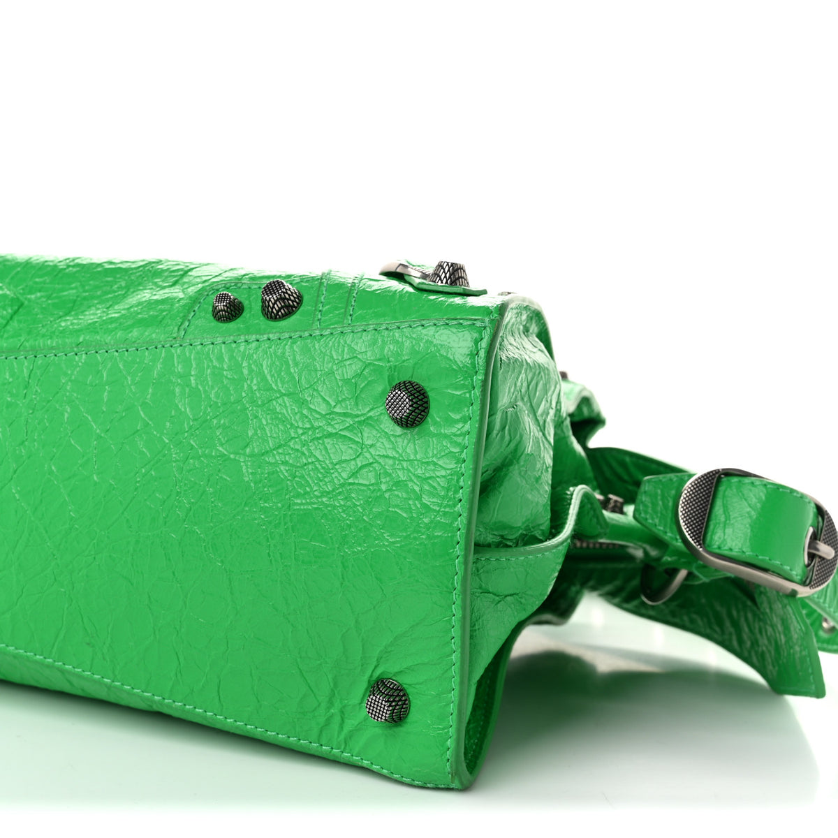 Agneau Arena Small Neo Cagole City Handbag  Vivid Green