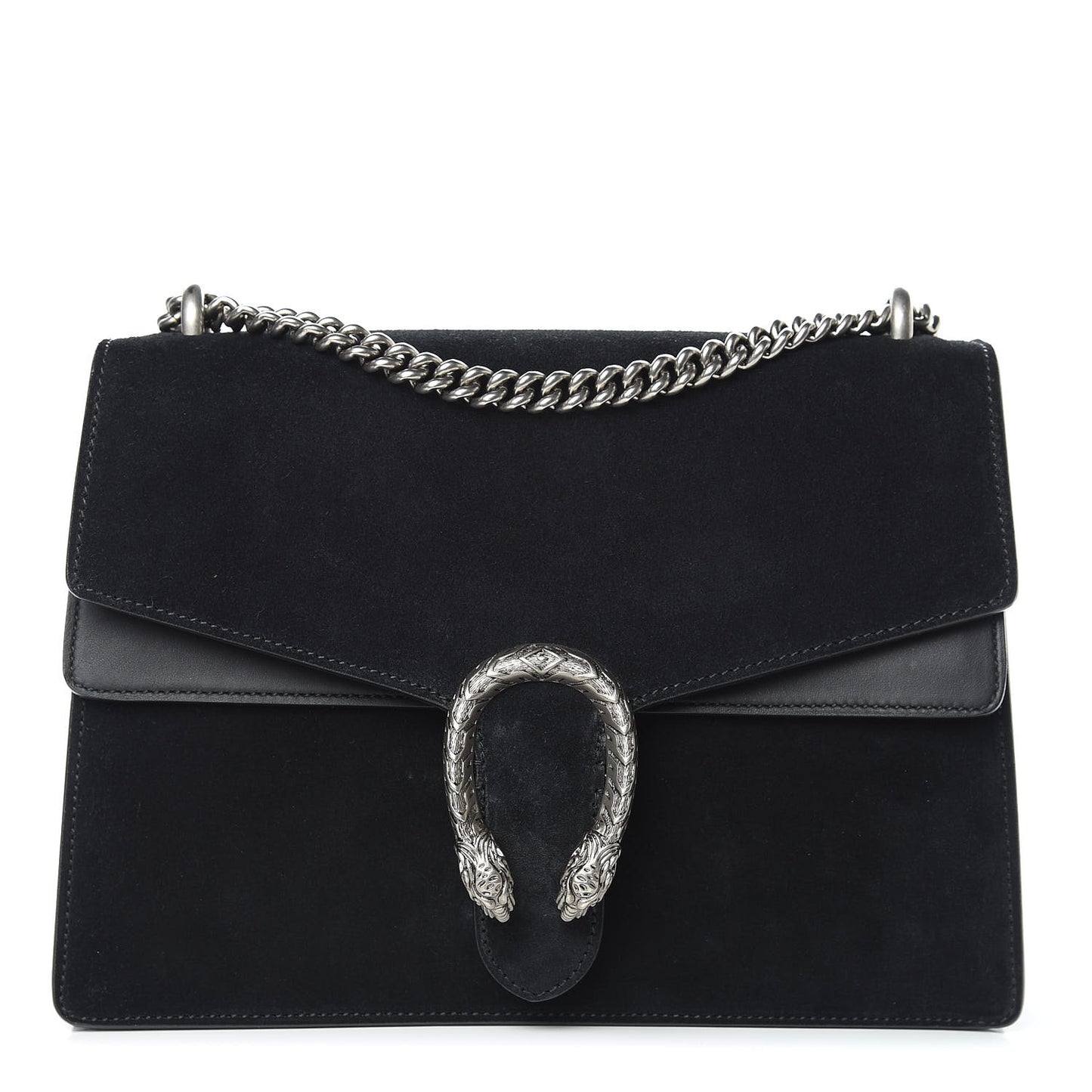 Suede Medium Dionysus Shoulder Bag Black
