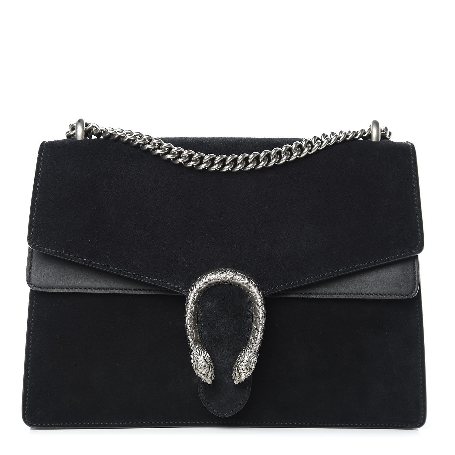 Gucci Suede Medium Dionysus Shoulder Bag Black 1 of 11