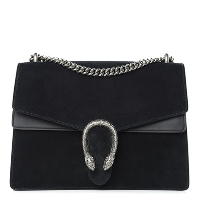 Gucci Suede Medium Dionysus Shoulder Bag Black 1 of 11