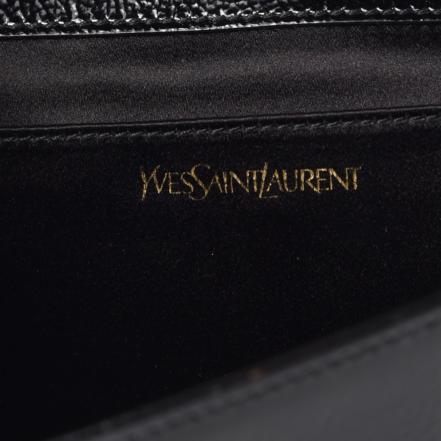 Textured Patent Monogram Large Belle De Jour Clutch Black