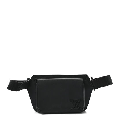 Louis Vuitton Grained Calfskin Aerogram Takeoff Sling Black 1 of 13